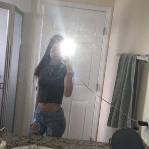 Olive green crop top